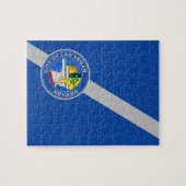 ラスベガスシティ国旗を持つパズル ジグソーパズル (横)