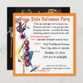 ラスベガスショーガールハローウィンパーティ 招待状 (正面/裏面)