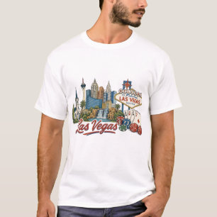 ラスベガススカイラインのレトロなデザイン Tシャツ
