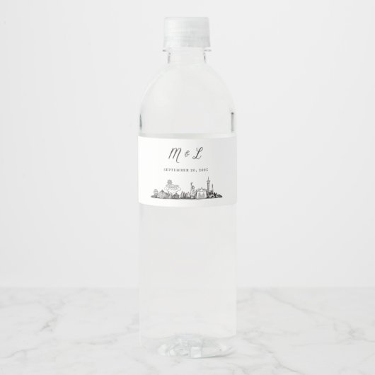 ラスベガススカイラインウォーターボトルラベル ペットボトルラベル (正面)