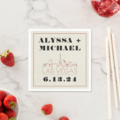 ラスベガススカイラインカ結婚ジノ スタンダードカクテルナプキン (インサイチュ)