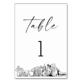 ラスベガススカイラインテーブル番号3.5x5カード テーブルナンバー (正面)