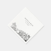 ラスベガススカイライン結婚ズ紙カクテルナプキン スタンダードカクテルナプキン (角)