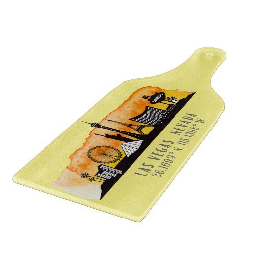 ラスベガススカイライン緯度 カッティングボード (角)