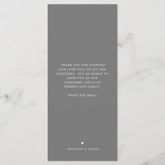 ラスベガススカイライン | の結婚イベントディナーメニュー メニュー (裏面)