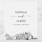 ラスベガススカイライン ワインラベル (シングルラベル)