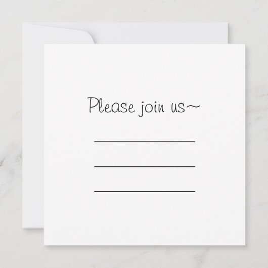 ラスベガススタイルのサイコロを使ったクラップステーブル 招待状 (裏面)