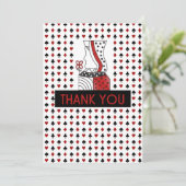 ラスベガススタイルの感謝カード プレイイングカードのQUEEN サンキューカード (スタンド正面)