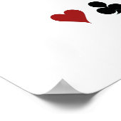 ラスベガススタイルカジノカードスーツ誕生日 ポスター (角)