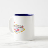 ラスベガススタイルサインパーソナライ退職したズ ツートーンマグカップ (正面左)