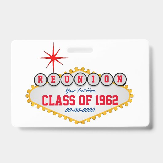 ラスベガススタイル懇親会パーソナライズ バッジ (正面)