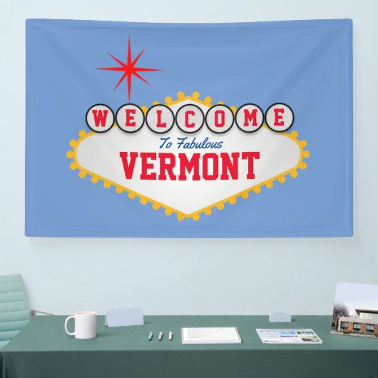 ラスベガススタイル素敵なテキストへようこそ 横断幕 (トレードショー)