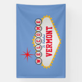 ラスベガススタイル素敵なテキストへようこそ 横断幕 (縦)