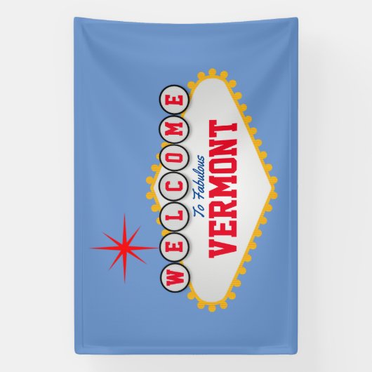 ラスベガススタイル素敵なテキストへようこそ 横断幕 (縦)