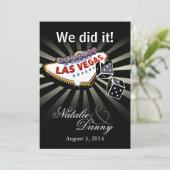 ラスベガススターバストウエディングレセプションシルバーブラック 招待状 (スタンド正面)