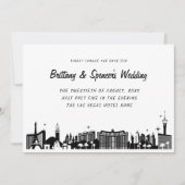 ラスベガスストリップのスカイライン日付の変更 招待状 (正面)