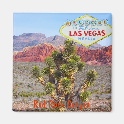 ラスベガスストリップの近くのレッドロックキャニオン マグネット (正面)
