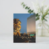 ラスベガスストリップを見てMGMライオン ポストカード (スタンド正面)