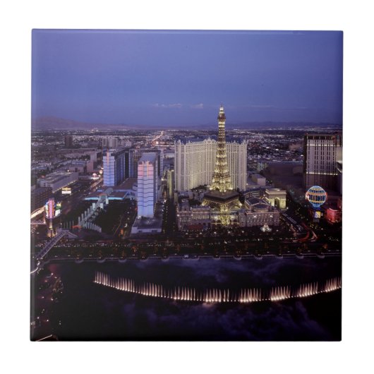 ラスベガスストリップエアリアルビューカジノ賭博シティ タイル (正面)