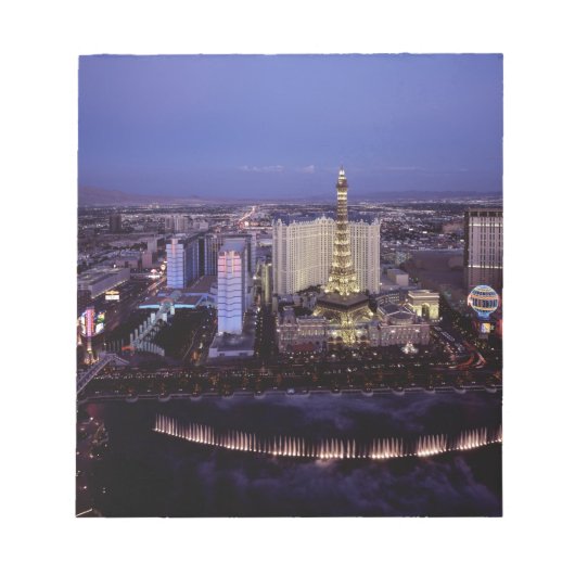 ラスベガスストリップエアリアルビューカジノ賭博シティ ノートパッド (正面)