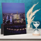 ラスベガスストリップエアリアルビューカジノ賭博シティ フォトプラーク (側面)