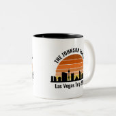 ラスベガスストリップサンセットカスタム休暇 ツートーンマグカップ (正面右)