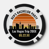 ラスベガスストリップサンセットカスタム休暇 ポーカーチップ (裏面)