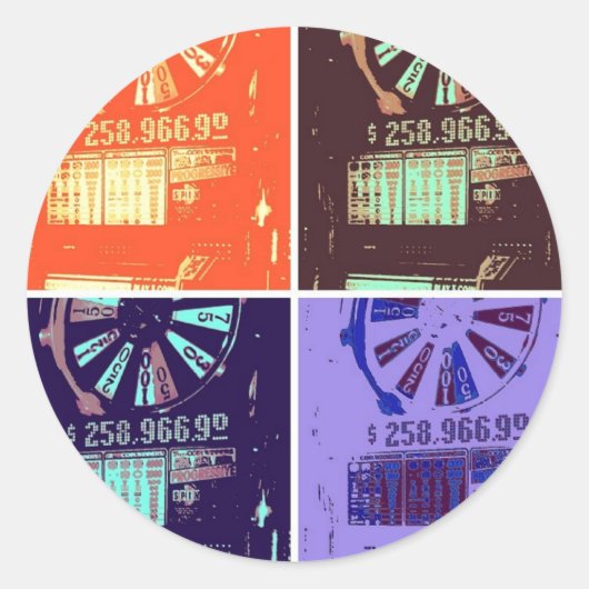 ラスベガススロットジャックポット ラウンドシール (正面)