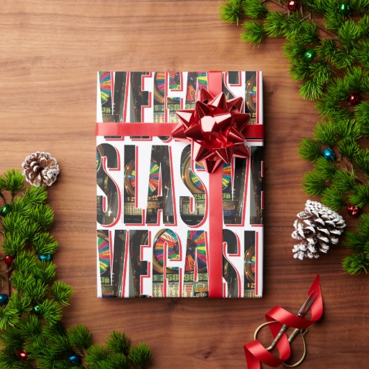 ラスベガススロット ラッピングペーパー (クリスマスギフト)