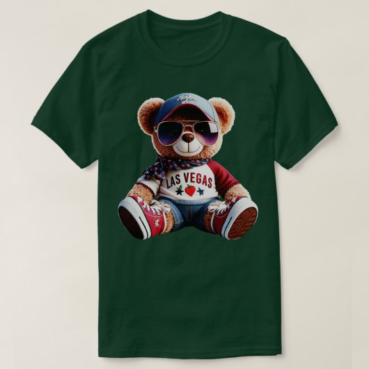 ラスベガステディベア Tシャツ (デザイン正面)