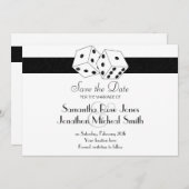 ラスベガステーマ日付を保存する白黒白 セーブザデート (正面/裏面)