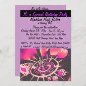 ラスベガステーマ誕生会 招待状 (正面/裏面)