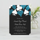 ラスベガスデスティニーマリブブルーグリッター結婚ズ 招待状 (スタンド正面)