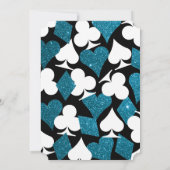 ラスベガスデスティニーマリブブルーグリッター結婚ズ 招待状 (裏面)