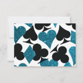 ラスベガスデスティニー披露宴マリブブルーグリッター 招待状 (裏面)