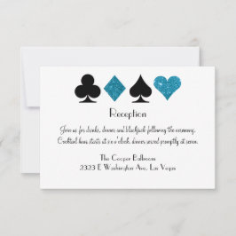 ラスベガスデスティニー披露宴マリブブルーグリッター 招待状