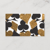 ラスベガスデスティニー金ゴールドフェイクグリッター名刺 プレイスカード (裏面)