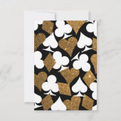 ラスベガスデスティニー金ゴールド結婚グリッターズ詳細 招待状 (裏面)