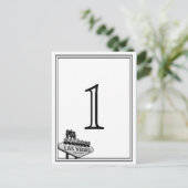 ラスベガスデスティネーションウェディングテーブル番号 ポストカード (スタンド正面)