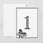 ラスベガスデスティネーションウェディングテーブル番号 ポストカード (正面/裏面)