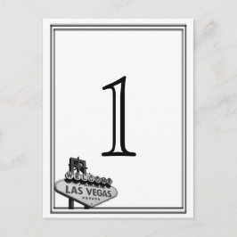 ラスベガスデスティネーションウェディングテーブル番号 ポストカード
