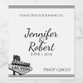 ラスベガスデスティネーションウェディングワインラベル ワインラベル (シングルラベル)