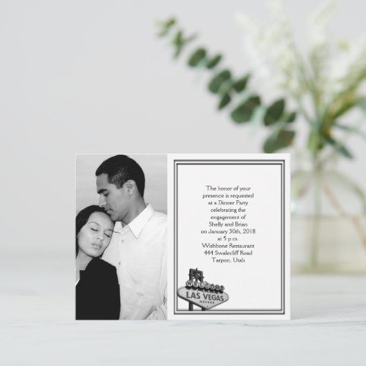 ラスベガスデスティネーションウェディング婚約 招待状 (スタンド正面)