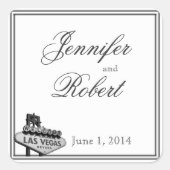 ラスベガスデスティネーションウェディング封筒用シール スクエアシール (正面)