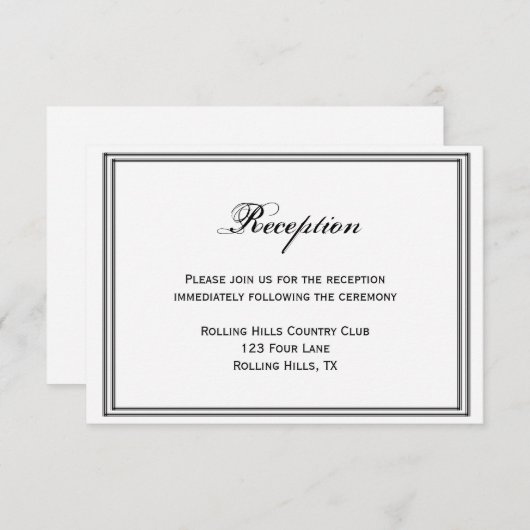 ラスベガスデスティネーションウェディング披露宴 エンクロージャーカード (正面/裏面)