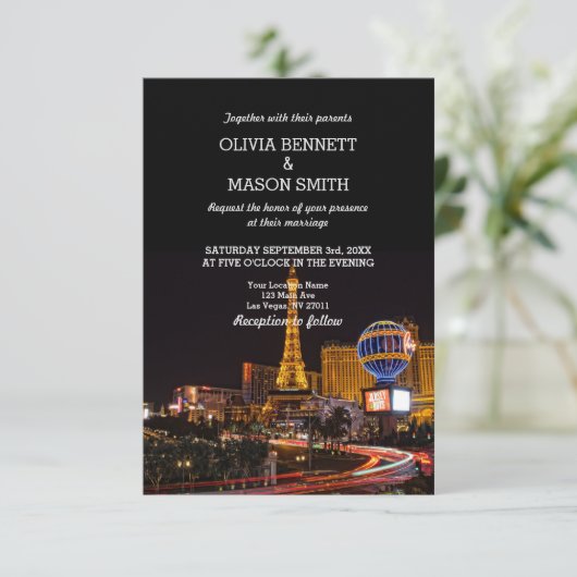 ラスベガスデスティネーションウェディング招待状 招待状 (スタンド正面)