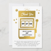 ラスベガスデスティネーションカジノスロットマシ結婚ュース サンキューカード (正面)