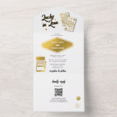 ラスベガスデスティネーションカジノラッキー結婚インラブ オールインワン招待状 (内側)