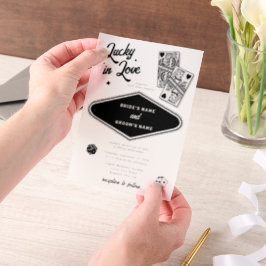 ラスベガスデスティネーションカジノラッキー結婚インラブ ベラム紙招待状