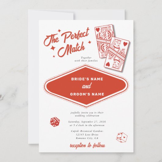 ラスベガスデスティネーションパーフェクトマッチ結婚ズ 招待状 (正面)